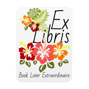 Colourful Hibiscus Book Lover Magnet