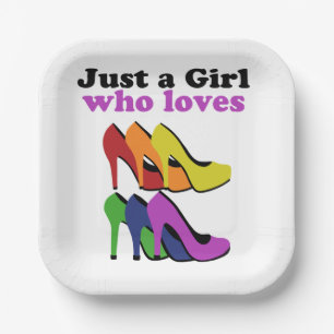Colourful High Heels   Paper Plate