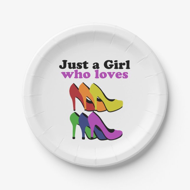 Colourful High Heels   Paper Plate (Front)
