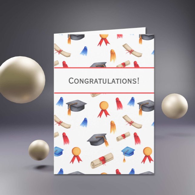 Colourful High School Customisable Graduation Card (Creator Uploaded)