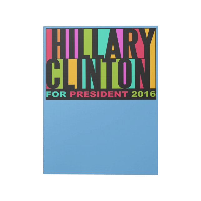 Colourful Hillary Clinton 2016 notepads (Rotated)