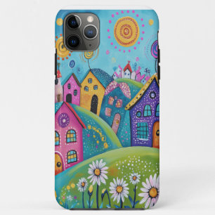 Colourful Hilltop Village Case-Mate iPhone Case