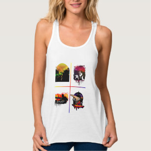 Colourful Hip Hop Elements Tank MC DJ Breakdance