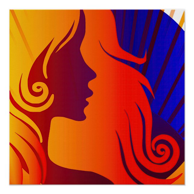 Colourful Hippie BOHO Woman  Poster (Front)