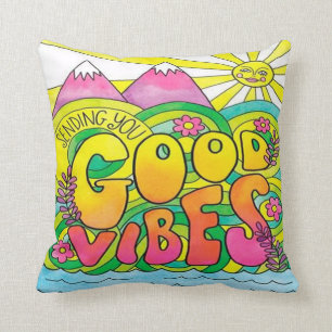 Colourful Hippie Design Cushion
