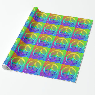 Colourful Hippie Peace Wrapping Paper