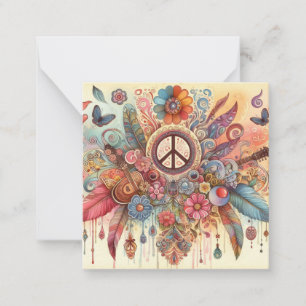 Colourful Hippy Card