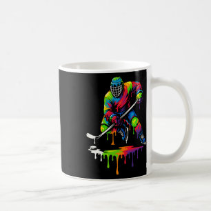 Colourful Hockey Ice Cream Drip Player Coffee Mug
