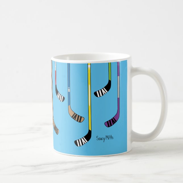 Colourful Hockey Sticks Coffee Mug (Right)