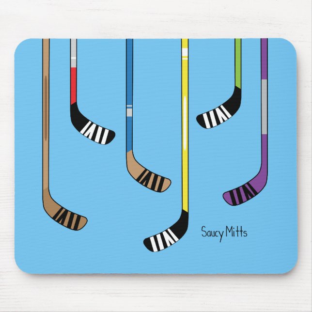 Colourful Hockey Sticks Mouse Pad (Front)