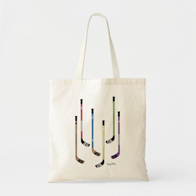 Colourful Hockey Sticks Tote Bag (Front)