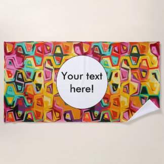 Colourful holes texture beach towel