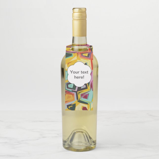Colourful holes texture bottle tag (On Bottle)