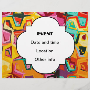 Colourful holes texture flyer