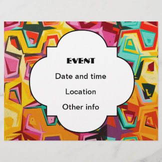 Colourful holes texture flyer