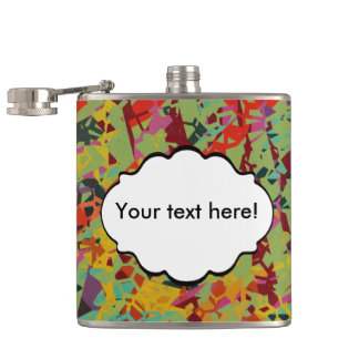 Colourful holes texture hip flask