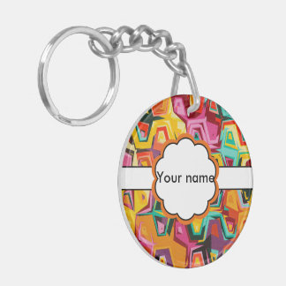 Colourful holes texture key ring