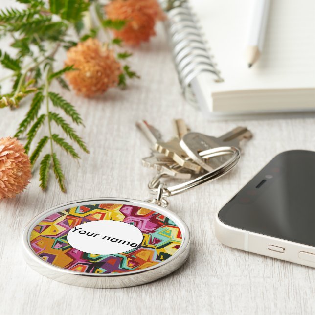 Colourful holes texture key ring (Side)