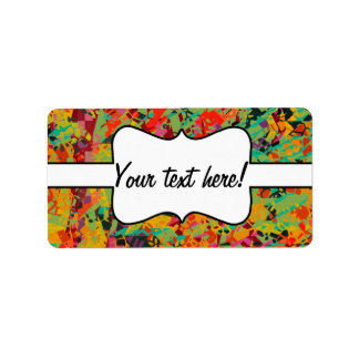 Colourful holes texture label