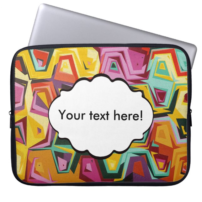 Colourful holes texture laptop sleeve (Front)