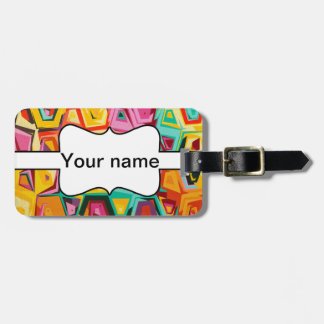 Colourful holes texture luggage tag