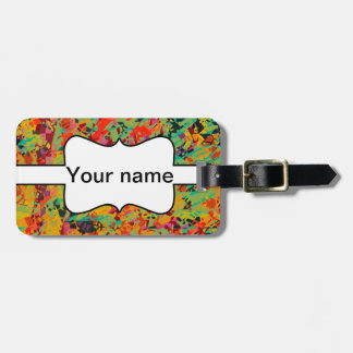 Colourful holes texture luggage tag