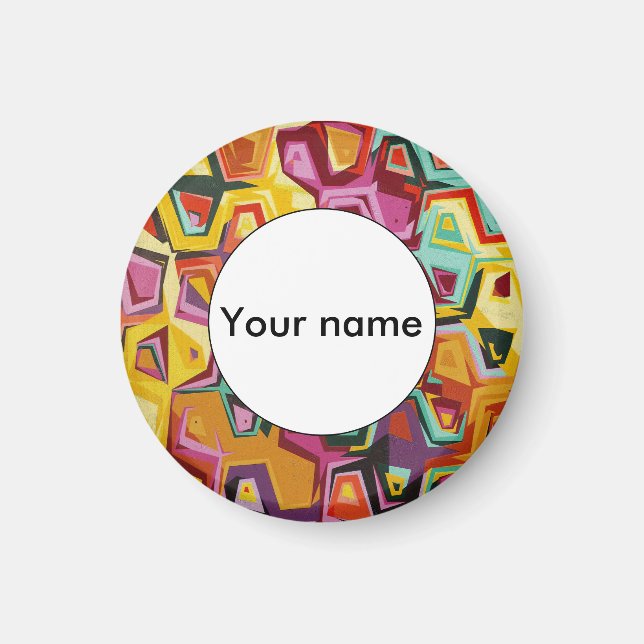 Colourful holes texture magnet (Front)