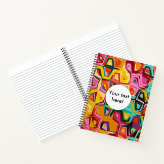 Colourful holes texture notebook