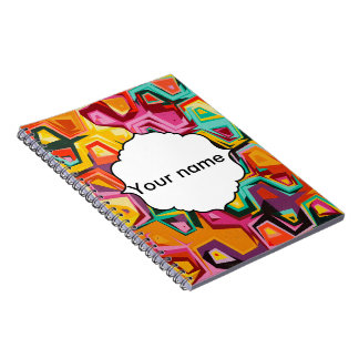 Colourful holes texture notebook