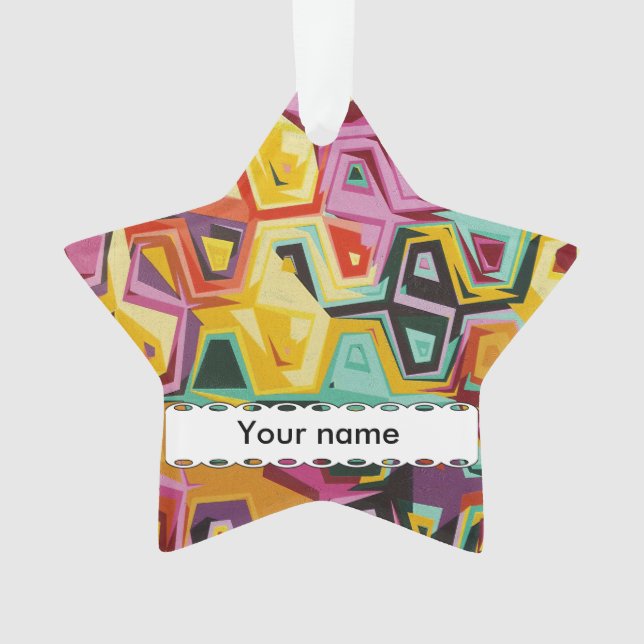 Colourful holes texture ornament (Front)