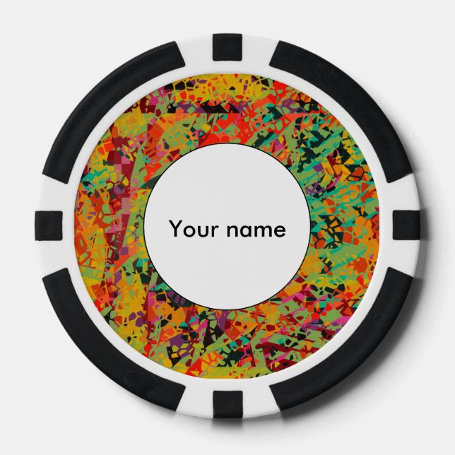 Colourful holes texture poker chips (Front)