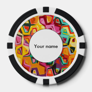 Colourful holes texture poker chips