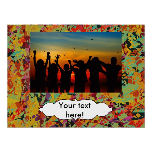 Colourful holes texture poster (Front)