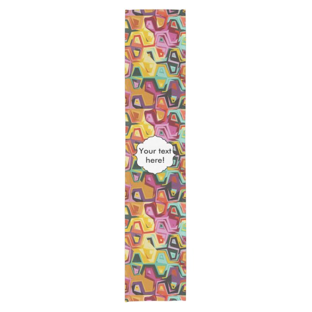 Colourful holes texture short table runner (Front)