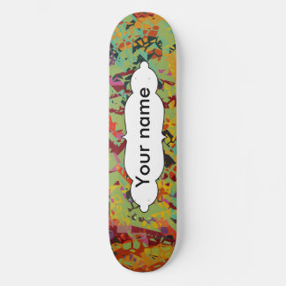 Colourful holes texture skateboard