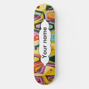 Colourful holes texture skateboard