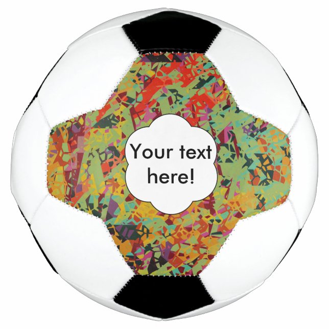 Colourful holes texture soccer ball (Front)