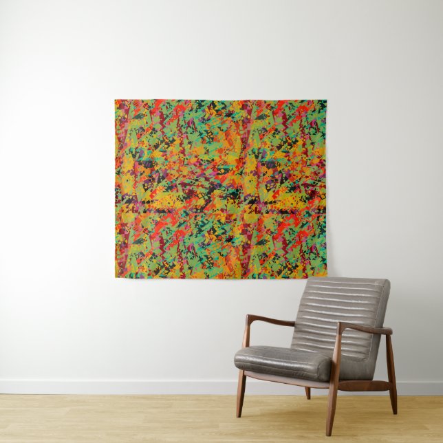 Colourful holes texture tapestry (In Situ (Horizontal))