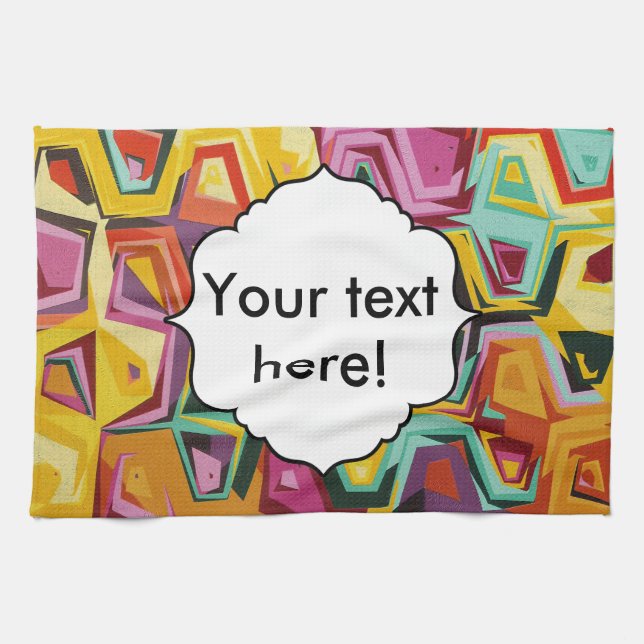 Colourful holes texture tea towel (Horizontal)