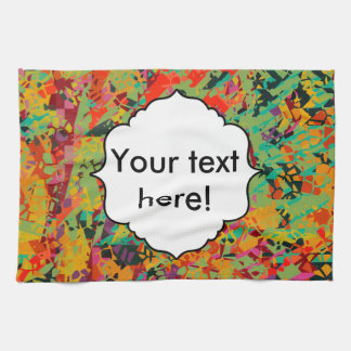 Colourful holes texture tea towel