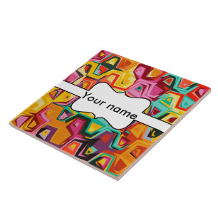Colourful holes texture tile