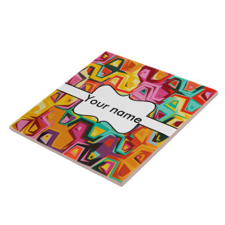 Colourful holes texture tile
