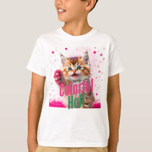 Colourful Holi – Cute Kitten Edition! T-Shirt