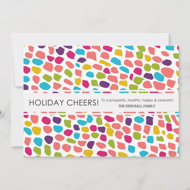 colourful holiday cheers card (Front)