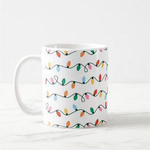 Colourful Holiday Lights Classic Mug, 11 oz Coffee Mug