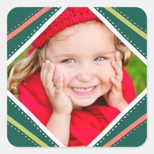 Colourful Holiday Photo Sticker