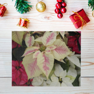 Colourful Holiday Poinsettias Floral Jigsaw Puzzle