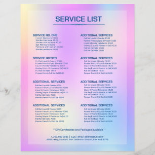 Colourful holographic background flyer