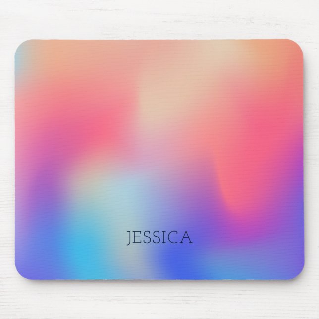 Colourful holographic background mouse pad (Front)