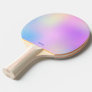 Colourful holographic background ping pong paddle